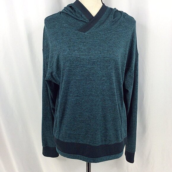 Mondetta Pullover Hoodie Top Womens Size Large Teal Lightweight Running Hiking - Picture 4 of 10